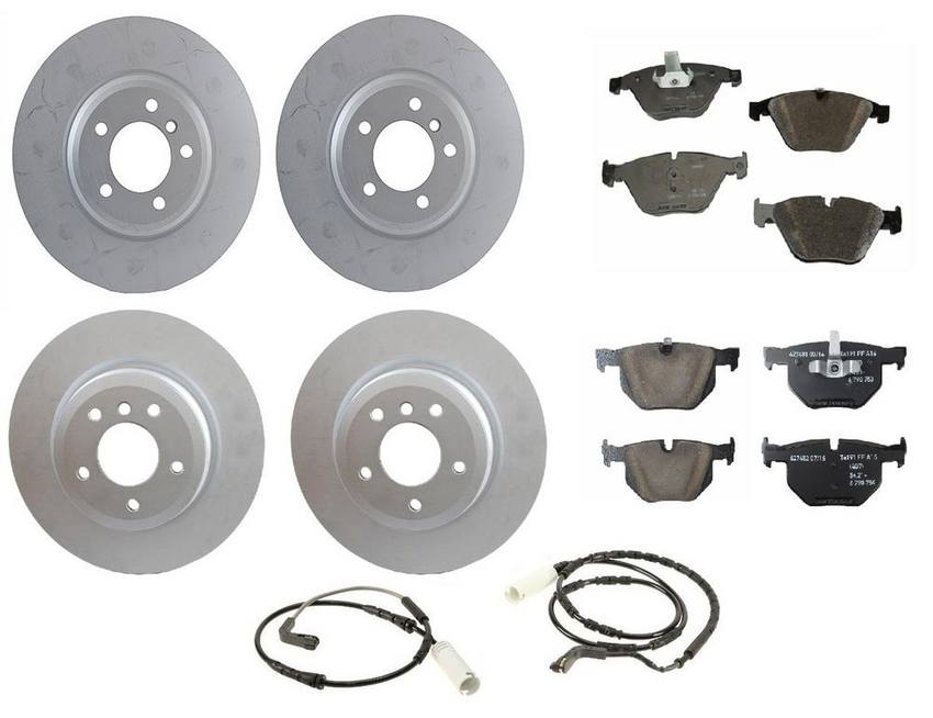 BMW Brake Kit - Pads and Rotors Front &  Rear (348mm/336mm)